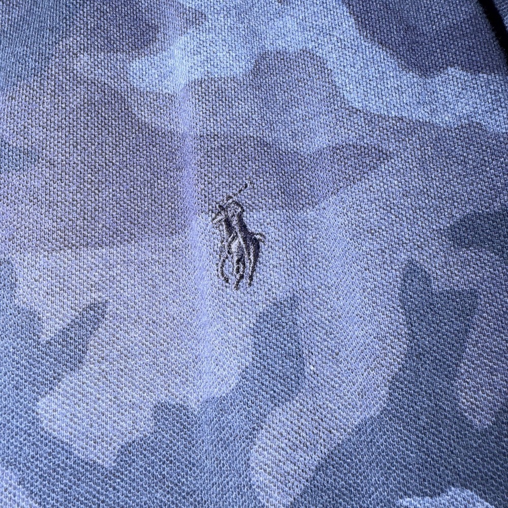 Polo Ralph Lauren Navy Camouflage Classic Fit Polo - Blue Camo Men's XL - Picture 4 of 10